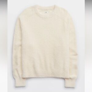 Aerie Flurry Crew Sweater Size Small Vanilla
